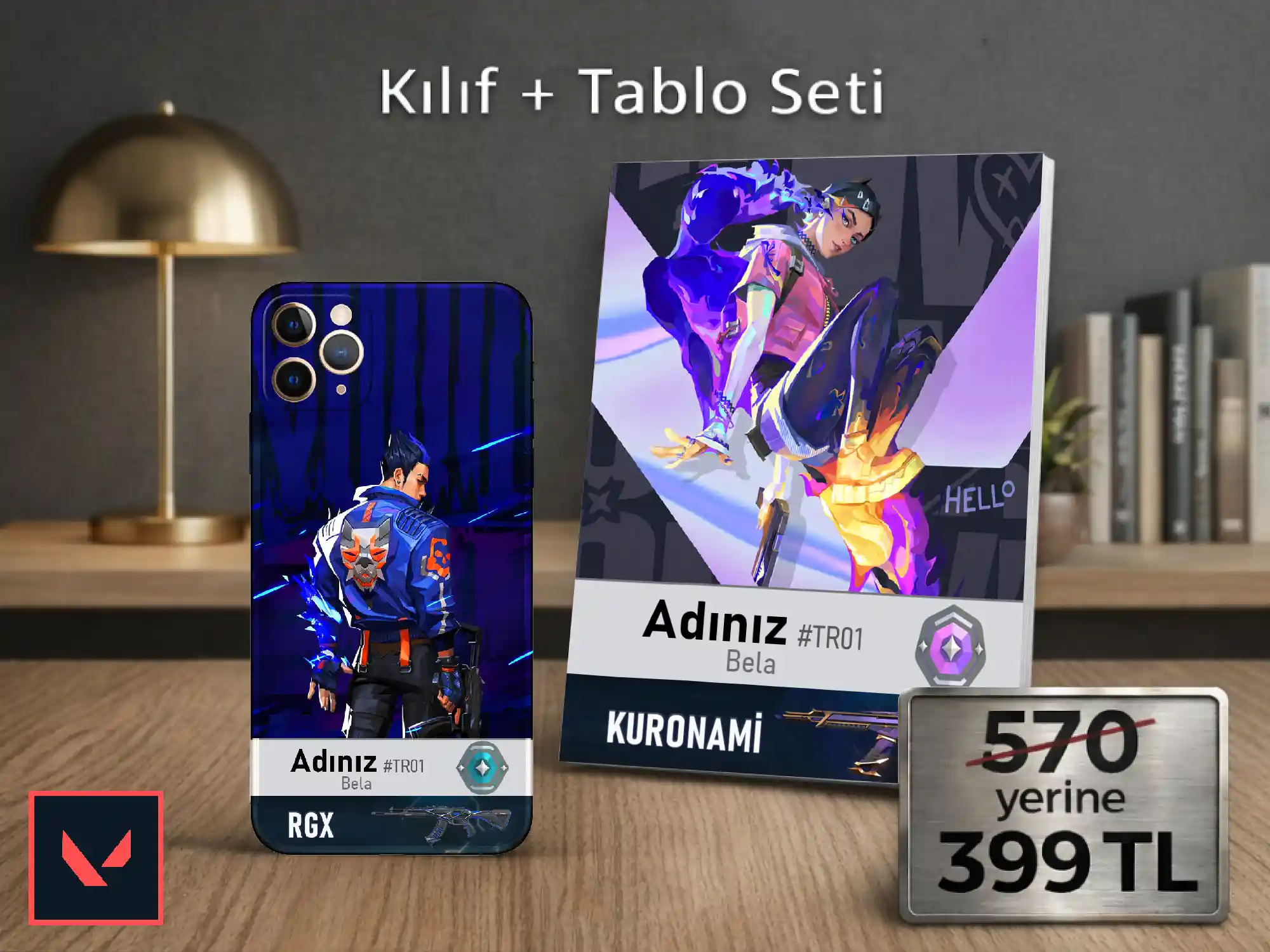 Valorant — Kılıf + Tablo Seti